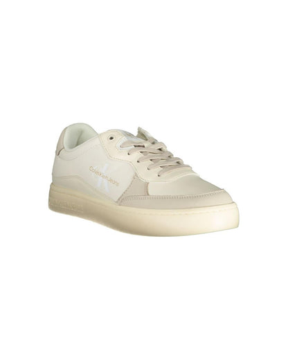 Calvin Klein Men's White Polyester Sneaker - 43 EU