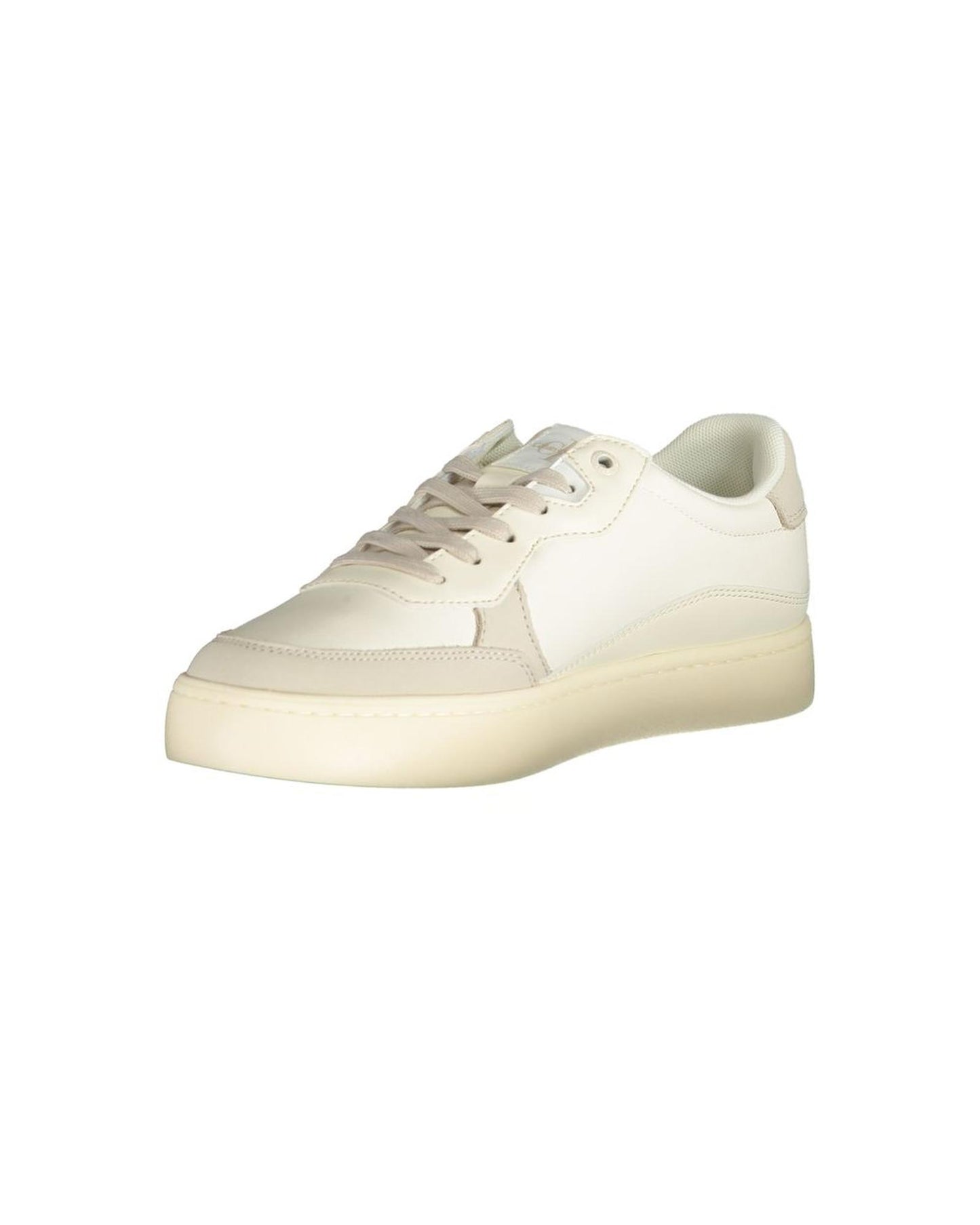 Calvin Klein Men's White Polyester Sneaker - 43 EU