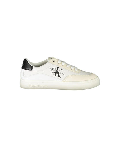 Calvin Klein Women's White Polyester Sneaker - 37 EU