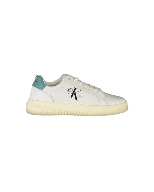 Calvin Klein Men's White Polyester Sneaker - 42 EU