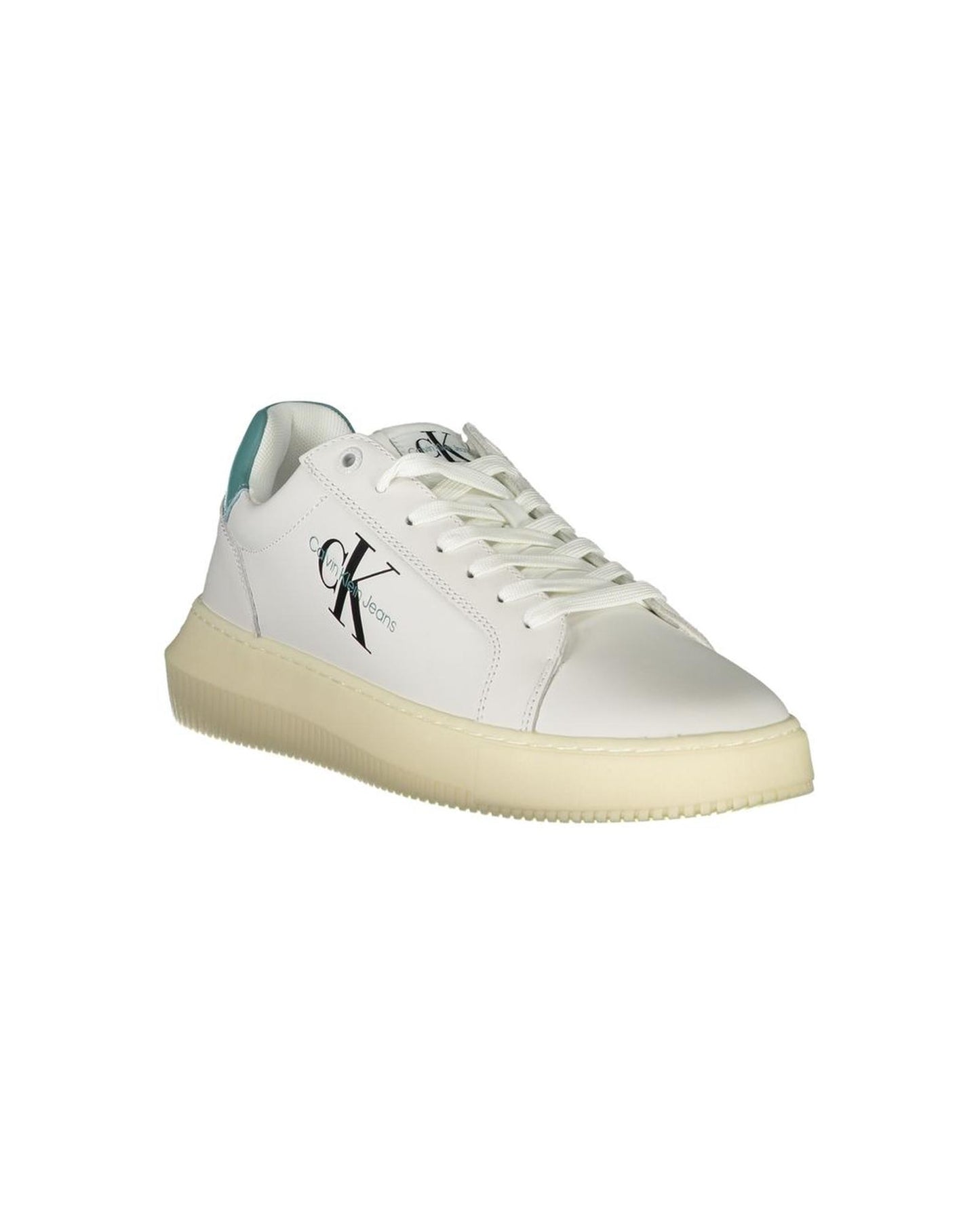 Calvin Klein Men's White Polyester Sneaker - 42 EU