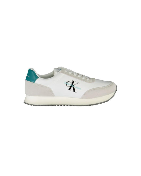 Calvin Klein Men's White Polyester Sneaker - 43 EU