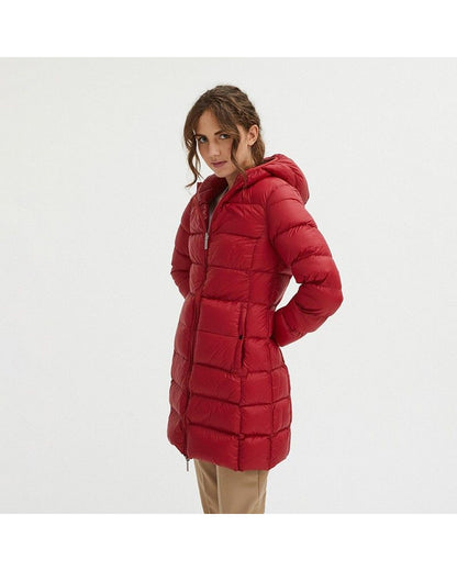 Reversible Centogrammi Long Jacket - Red and Shiny Reversible Design M Women