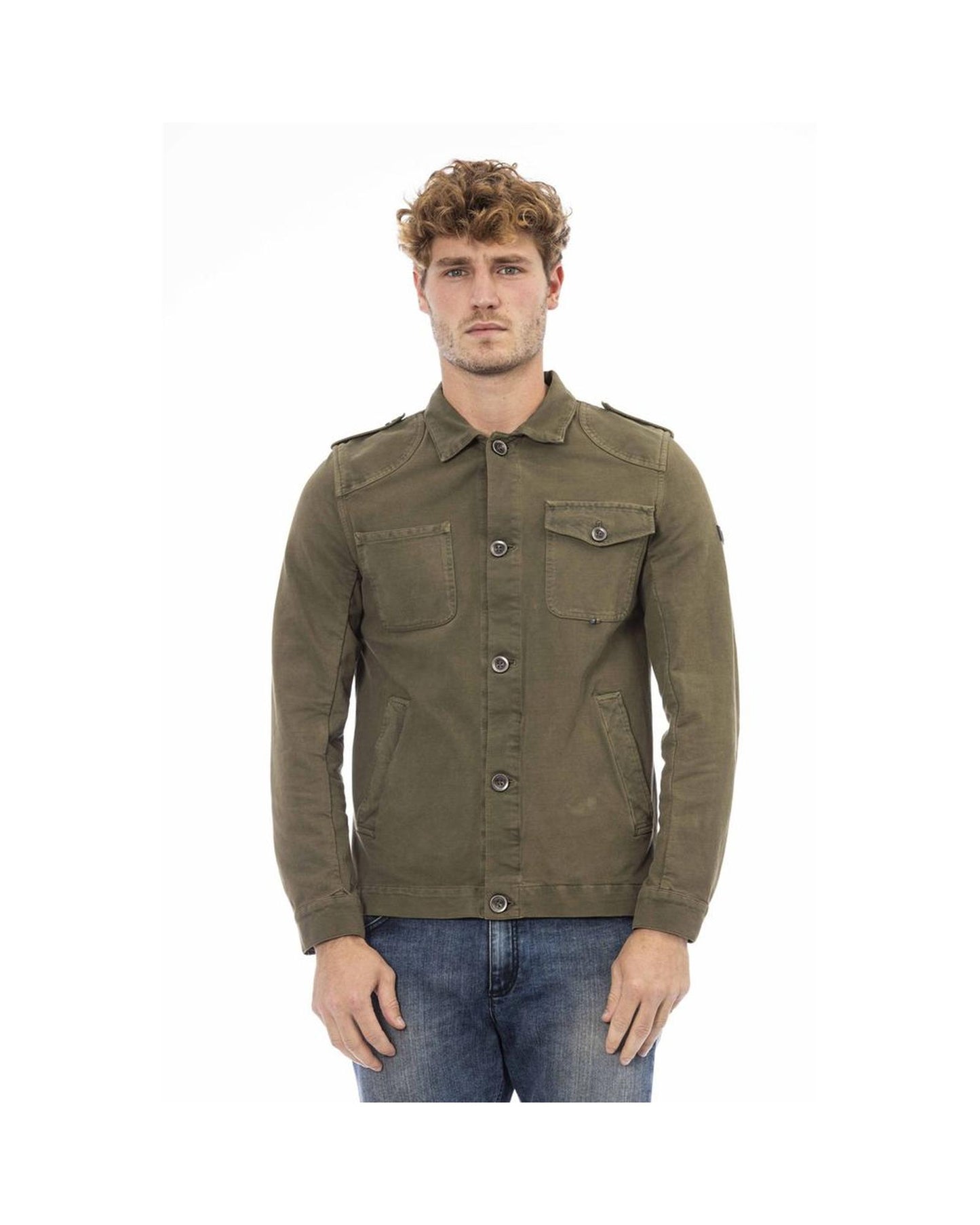 Distretto12 Men's Green Cotton Jacket - 50 IT