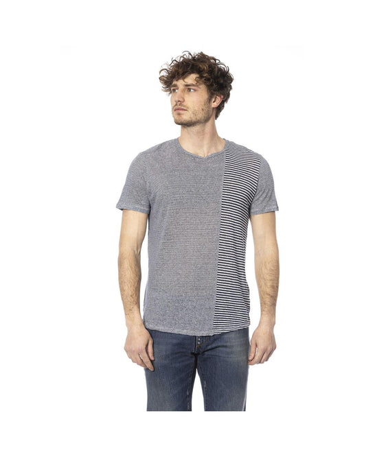 Distretto12 Men's Blue Linen T-Shirt - L