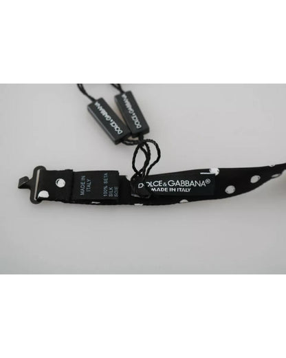 Dolce & Gabbana Men's Elegant Silk Black Tie for the Distinguished Gentle - One Size