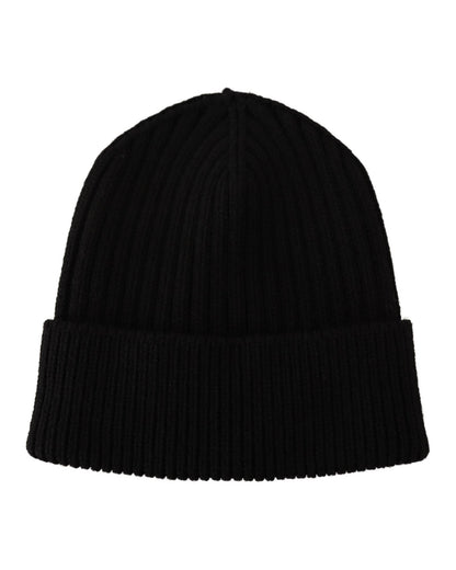 100% Authentic Dolce & Gabbana Cable Knit Beanie Hat with Fleece Liner One Size Women