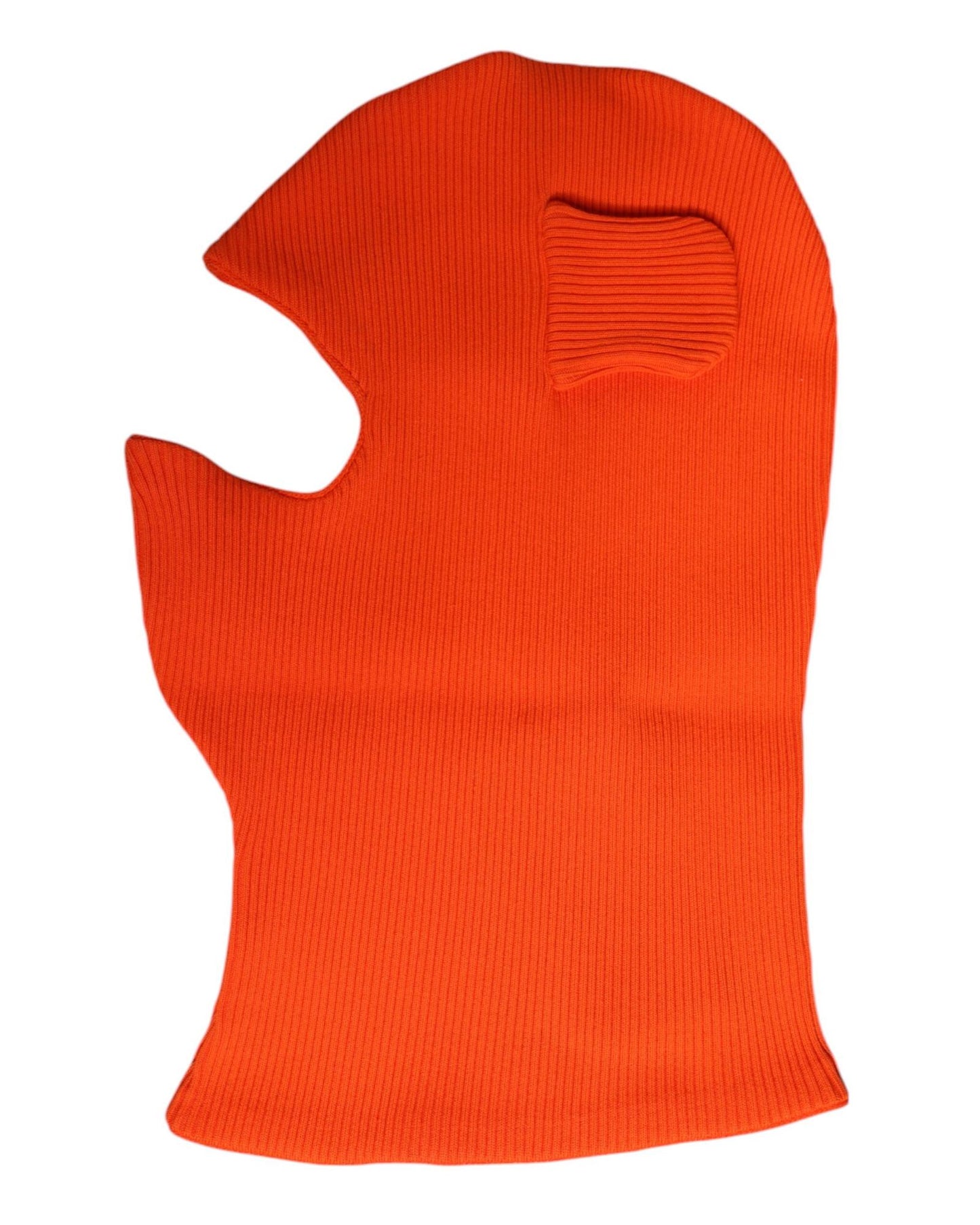 Dolce & Gabbana Men's Orange Cotton Whole Head Wrap Balaclava Hat - One Size