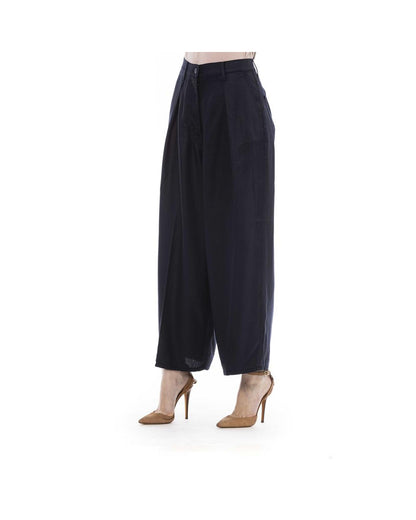 Jacob Cohen Women's Elegant Black Cotton Trousers with Pockets - W27 US