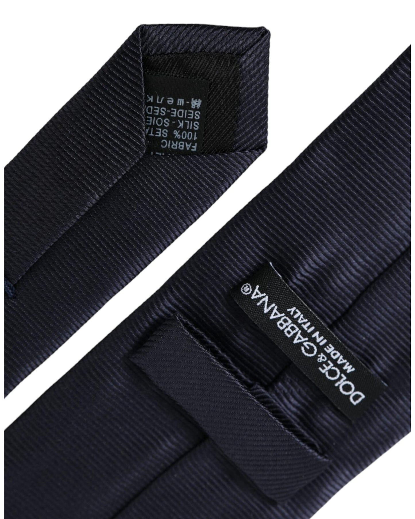 Dolce & Gabbana Men's Blue Solid Silk Adjustable Tie  - One Size