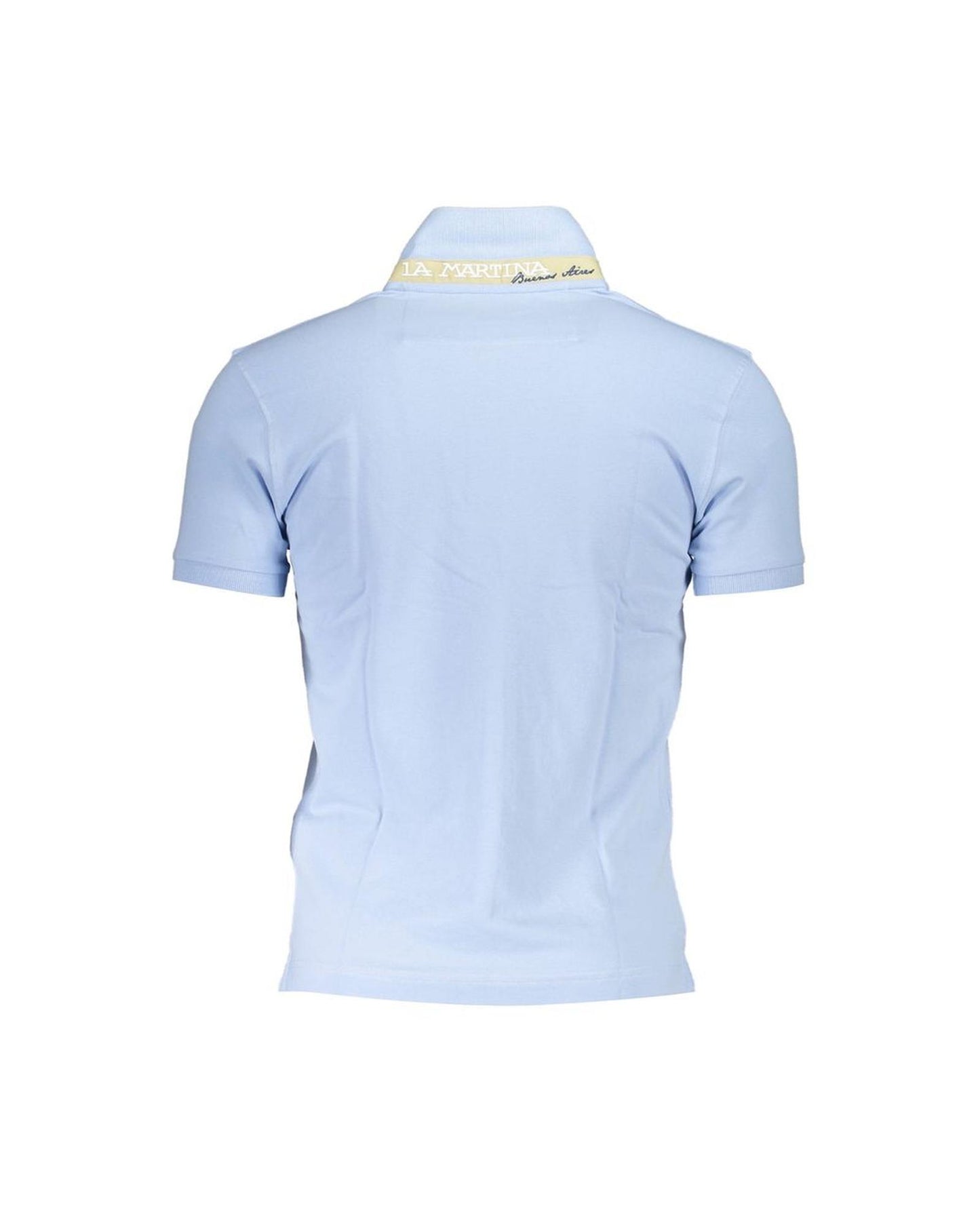 La Martina Men's Light Blue Cotton Polo Shirt - L