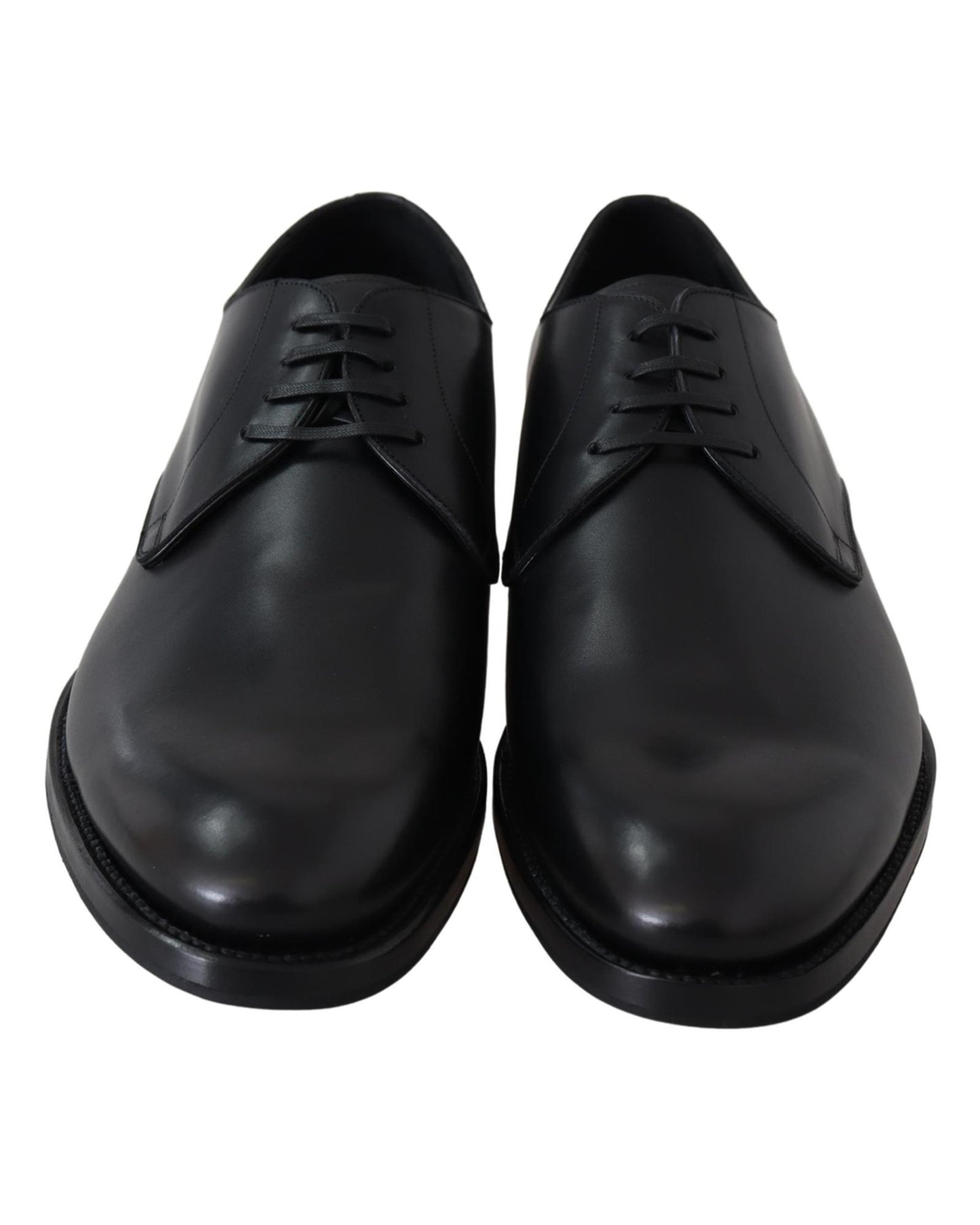 Handcrafted Black Leather Derby Dress Formal Shoes 39.5 EU Men