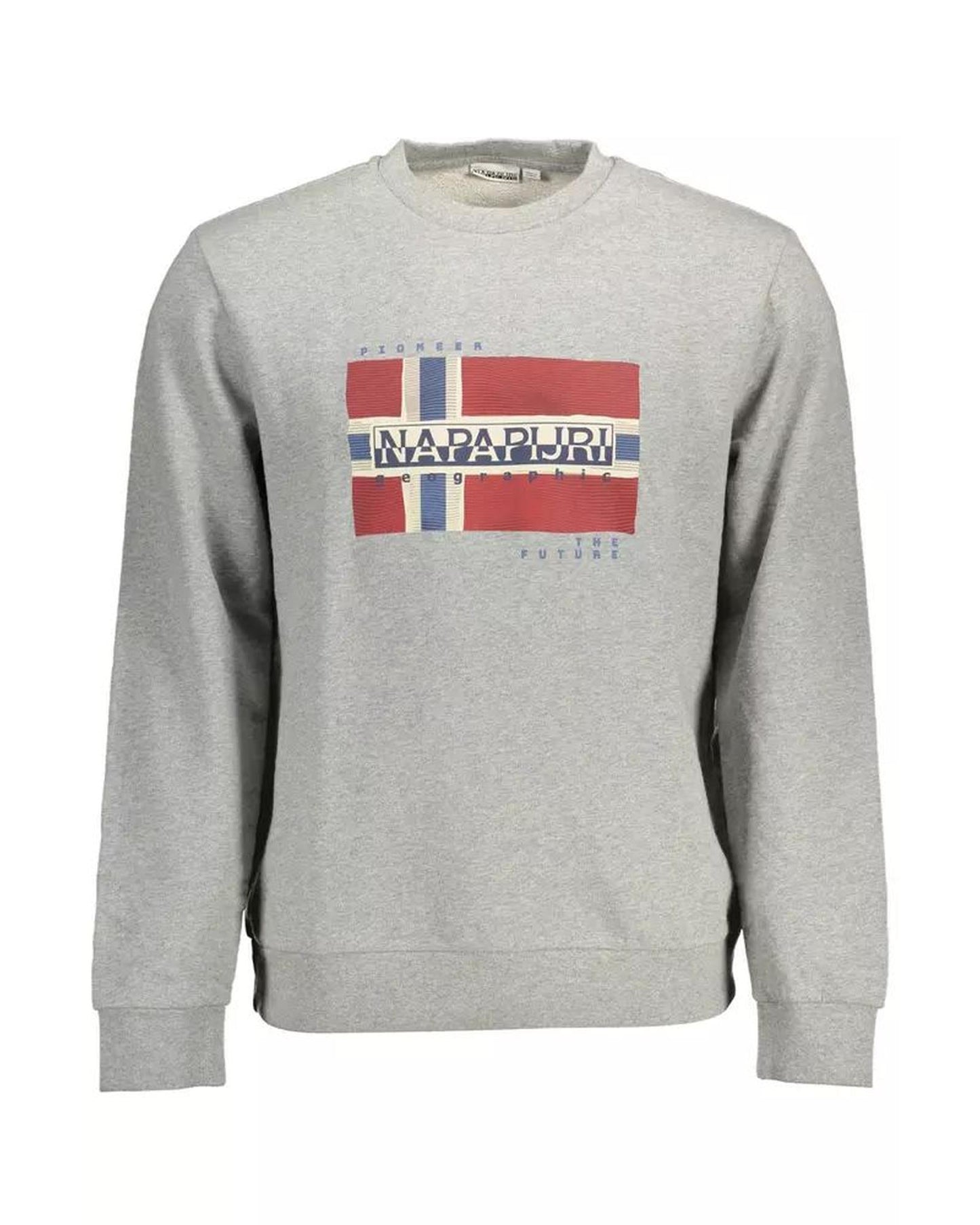 Napapijri Men's Gray Cotton Sweater - M