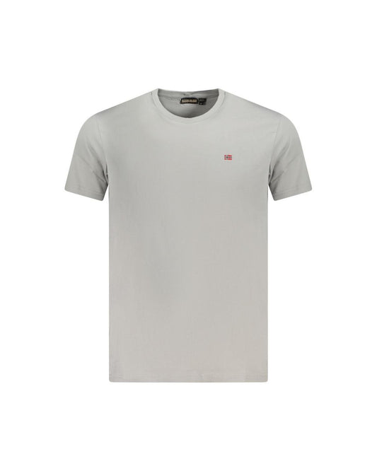 Napapijri Men's Gray Cotton  T-Shirt - L