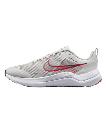 Nike Breathable Supportive Road Running Shoes in Platinum Tint White Light Crimson - 10.5 US