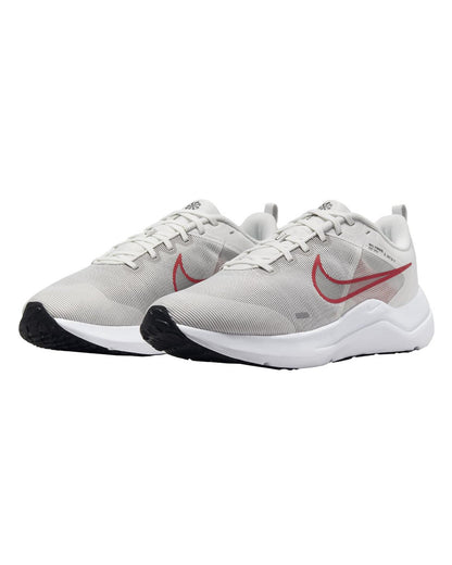 Nike Breathable Supportive Road Running Shoes in Platinum Tint White Light Crimson - 10.5 US