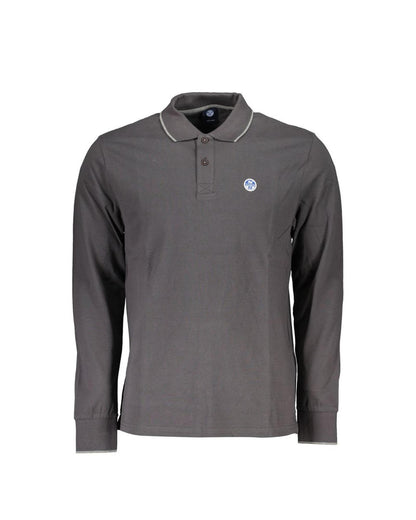 North Sails Men's Gray Cotton Polo Shirt - M