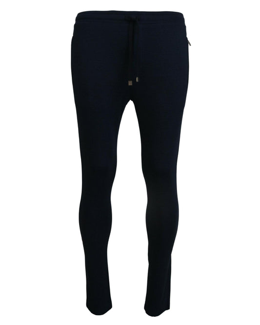 Blue Track Casual Sweatpants with Logo Details by Dolce & Gabbana 44 IT Men