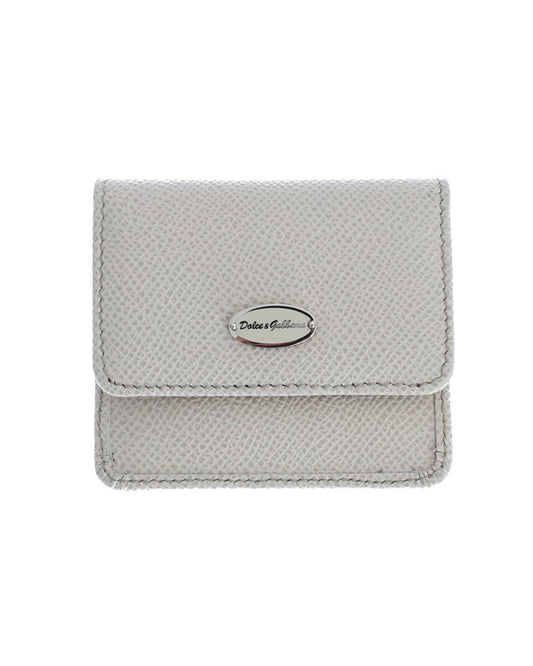 Dolce & Gabbana Men's White Dauphine Leather Case Wallet - One Size