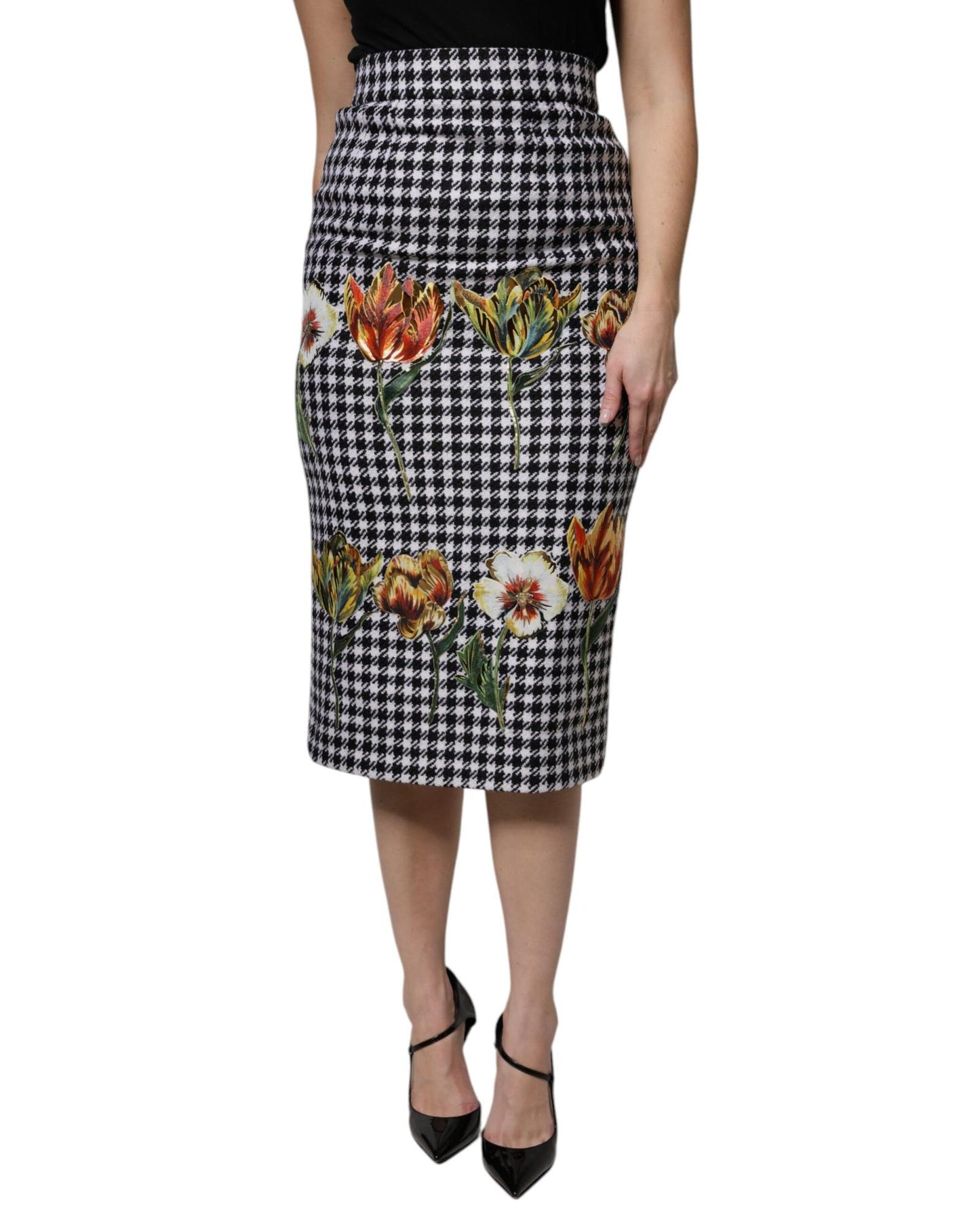Dolce & Gabbana Women's Multicolor Floral Print High Waist Pencil Cut Skirt - 38 IT