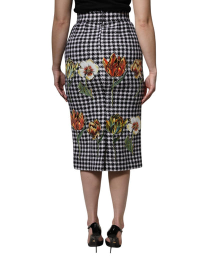 Dolce & Gabbana Women's Multicolor Floral Print High Waist Pencil Cut Skirt - 38 IT