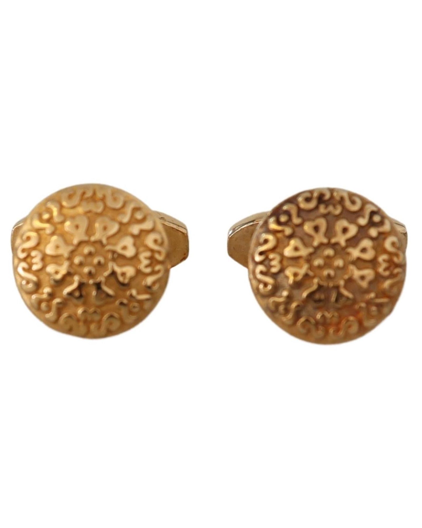 Dolce & Gabbana Men's Gold Plated Brass Round Pin  Cufflinks - One Size