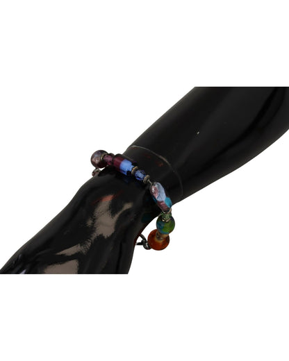 Dolce & Gabbana Women's multicolor Silver Chain Brass Beaded Lobster Clasp Bracelet - One Size