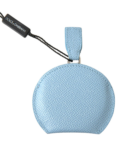 Dolce & Gabbana Women's Light Blue Calfskin Leather Mirror Holder - One Size