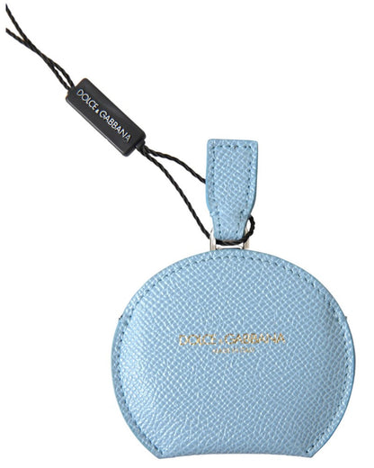 Dolce & Gabbana Women's Light Blue Calfskin Leather Mirror Holder - One Size