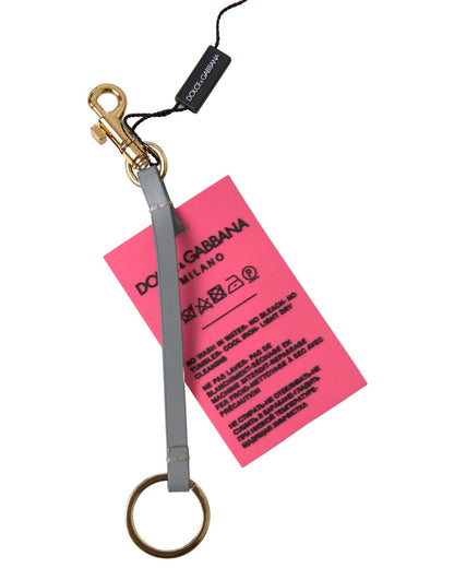 Dolce & Gabbana Women's Pink Silicone DG Logo Gold Brass Keyring  Keychain - One Size