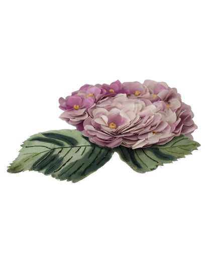 Dolce & Gabbana Women's Elegant Purple Floral Silk Blend Brooch - One Size