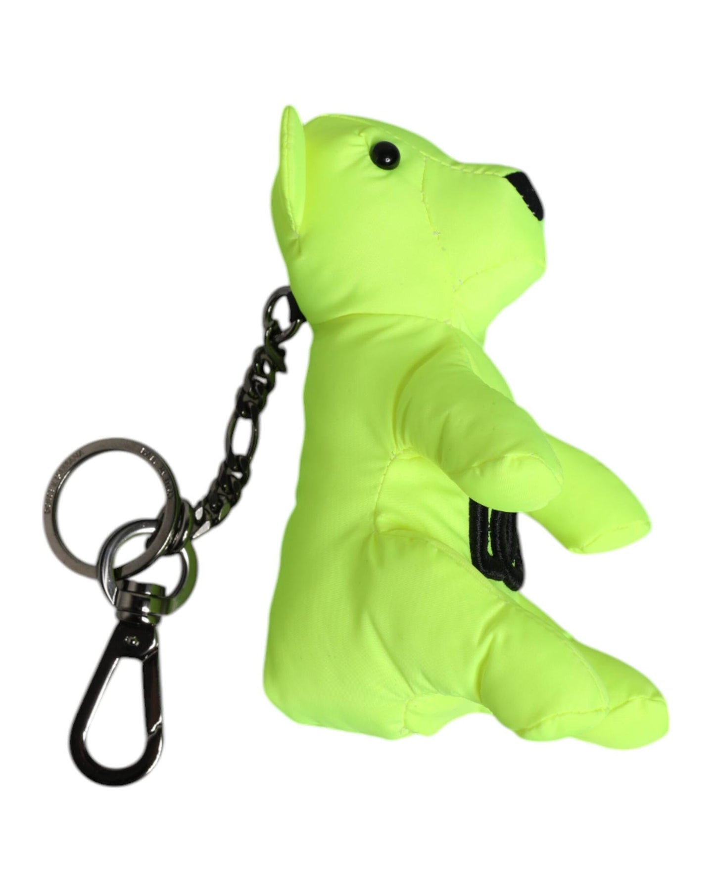 Dolce & Gabbana Men's Green Bear Embroidered Logo Keychain Clasp Keyring - One Size
