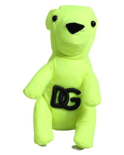 Dolce & Gabbana Men's Green Bear Embroidered Logo Keychain Clasp Keyring - One Size