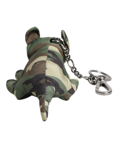 Dolce & Gabbana Men's Multicolor Camouflage Animal Silhouette Keychain Keyring - One Size