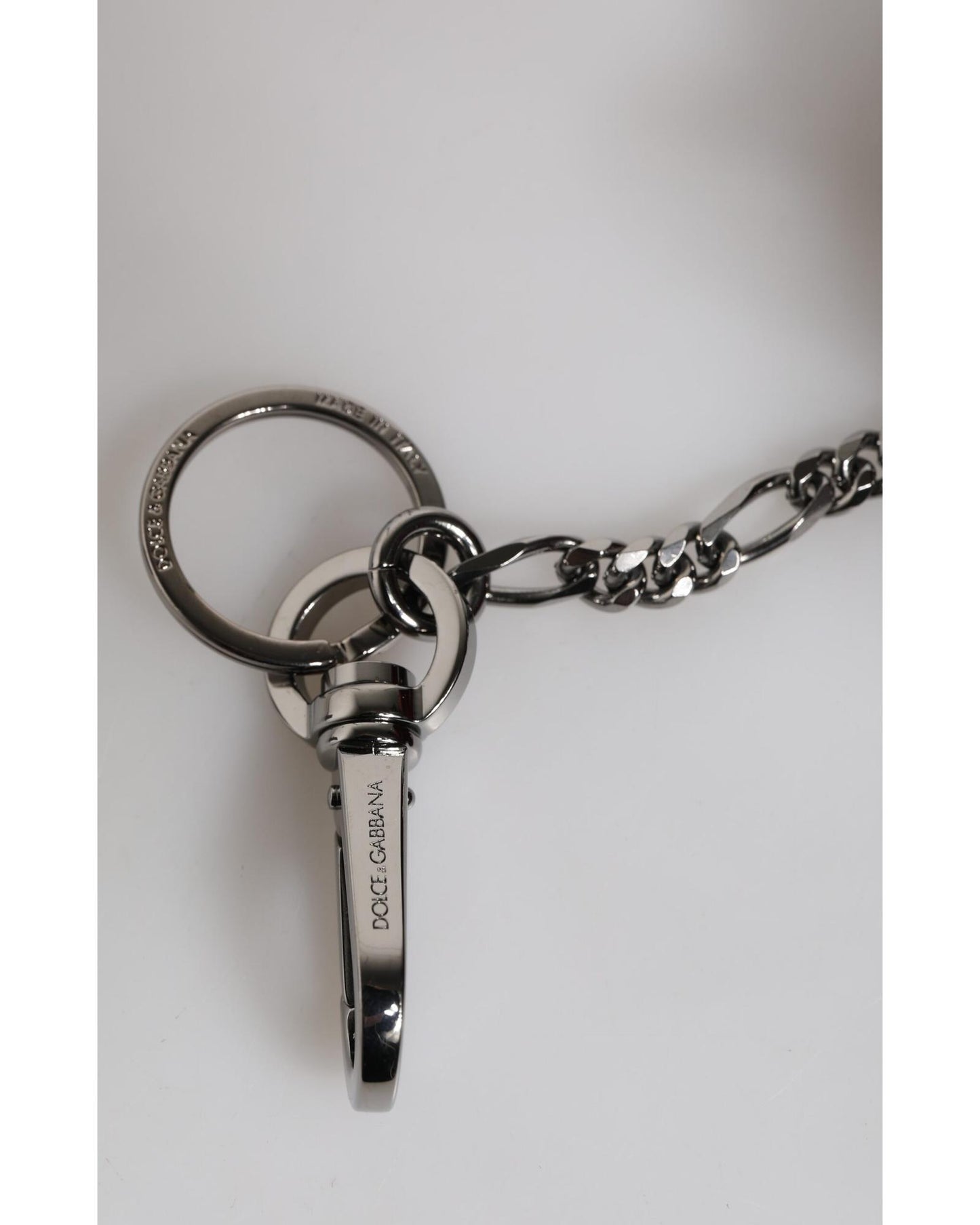 Dolce & Gabbana Men's Red Black Polyester Animal Silhouette Keychain Keyring - One Size