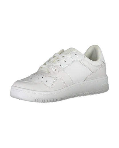 Tommy Hilfiger Women's White Polyester Sneaker - 40 EU