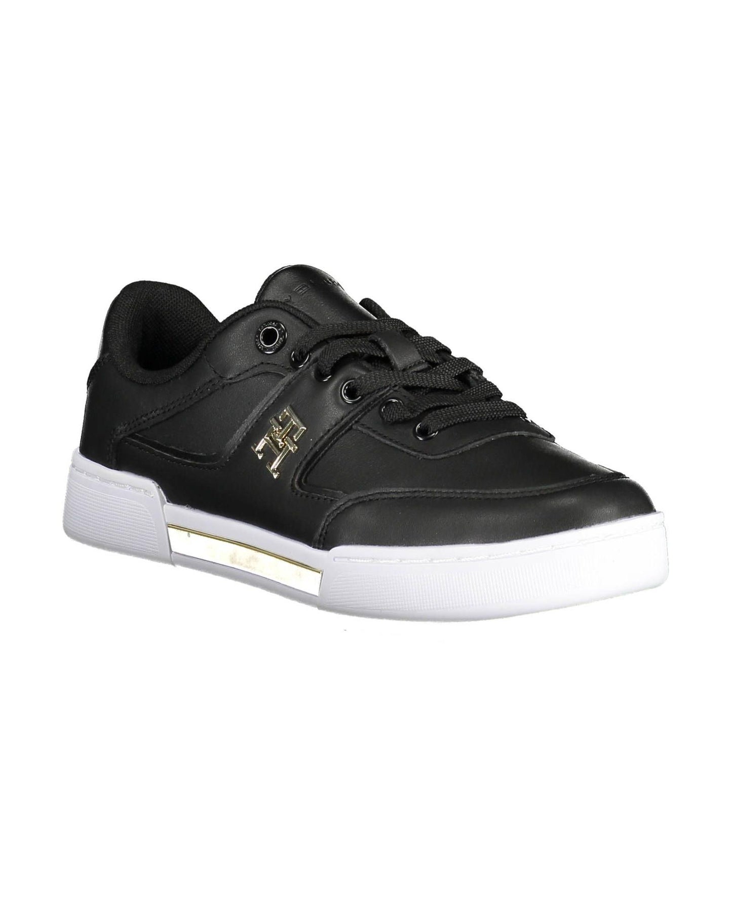 Tommy Hilfiger Women's Black Polyester Sneaker - 38 EU