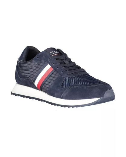 Tommy Hilfiger Men's Blue Polyester Sneaker - 43 EU