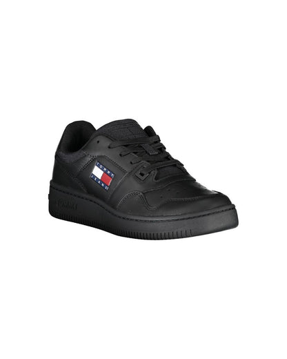 Tommy Hilfiger Women's Black Polyester Sneaker - 38 EU