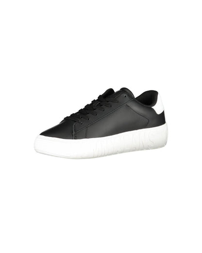 Tommy Hilfiger Men's Black Polyester Sneaker - 44 EU