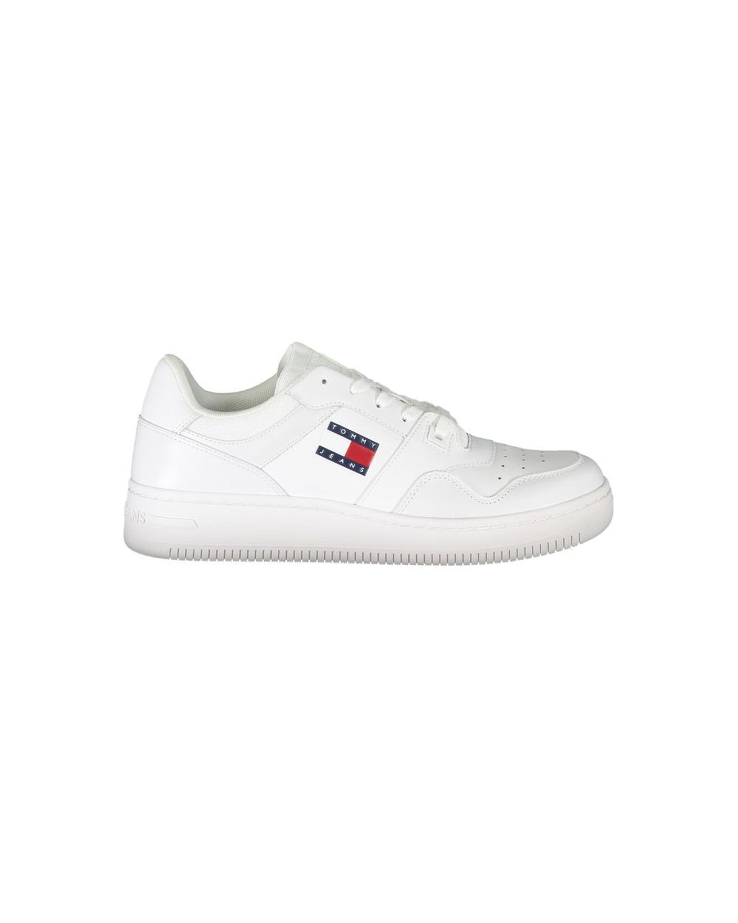 Tommy Hilfiger Men's White Polyester Sneaker - 46 EU