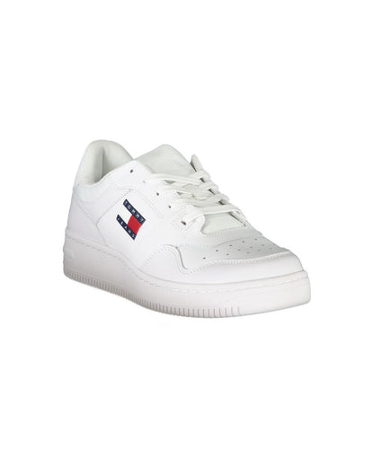 Tommy Hilfiger Men's White Polyester Sneaker - 46 EU