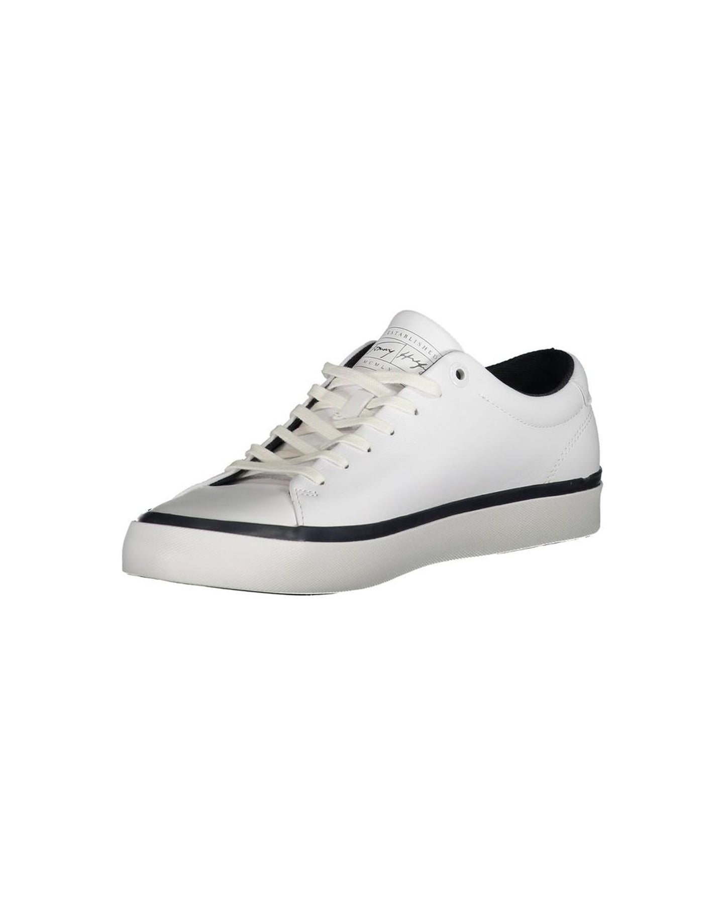 Tommy Hilfiger Men's White Polyester Sneaker - 40 EU