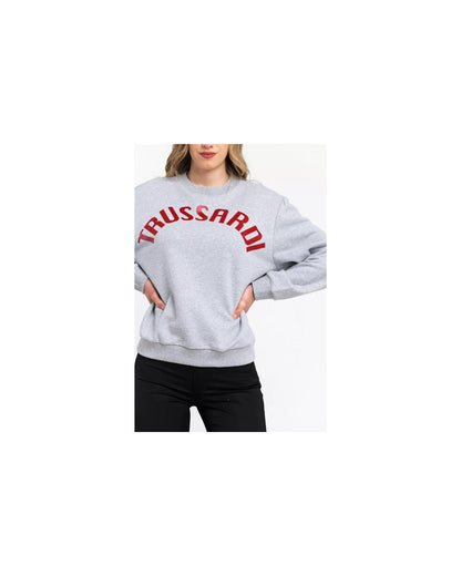 Oversized Round-neck Sweatshirt with Maxi Lettering XS Women