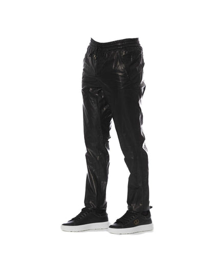 Trussardi Men's Black LAMB Leather Jeans & Pant - W48 US