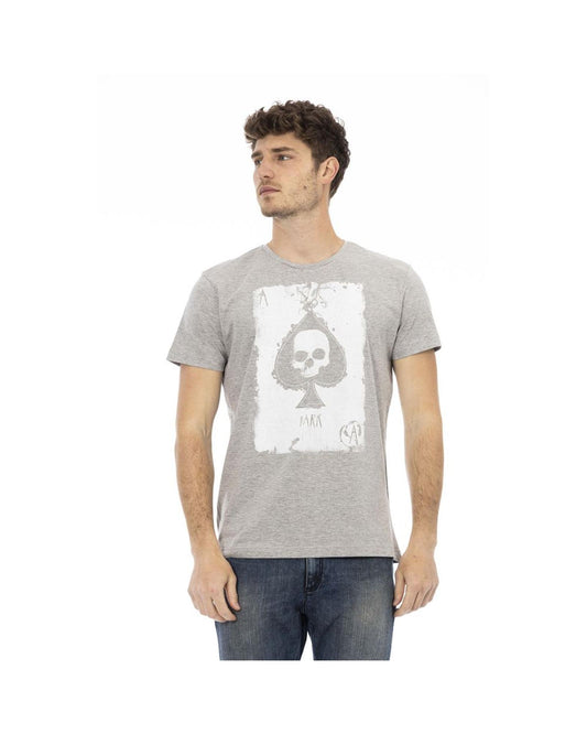 Trussardi Action Men's Elevate Casual Chic with Sleek Gray Tee - L