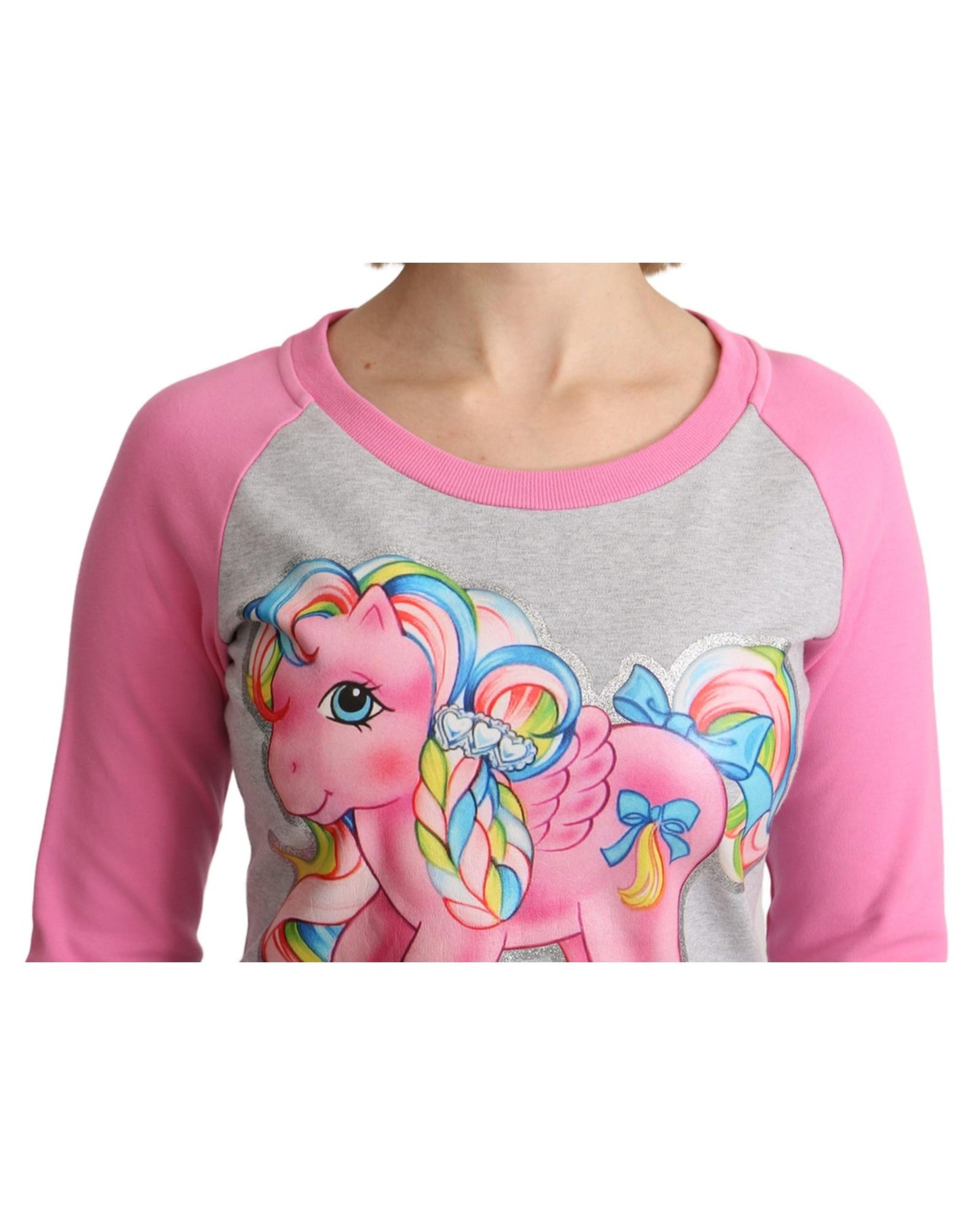 Crew Neck 3/4 Sleeve Sweater Dress with My Little Pony Motive 38 IT Women