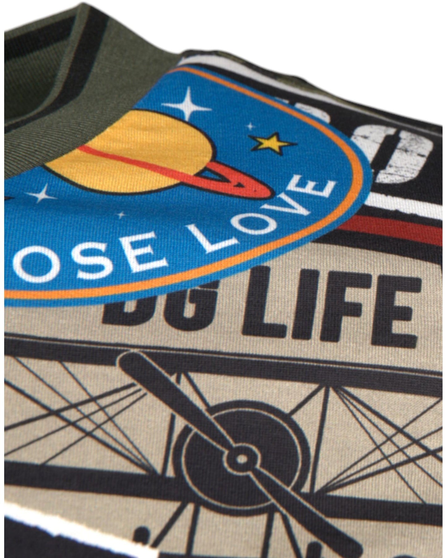 Dolce & Gabbana Men's Multicolor Graphic Print Cotton Crew Neck T-shirt - 50 IT