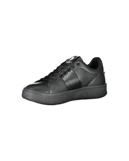 US POLO ASSN Women's Black Polyester Sneaker - 39 EU