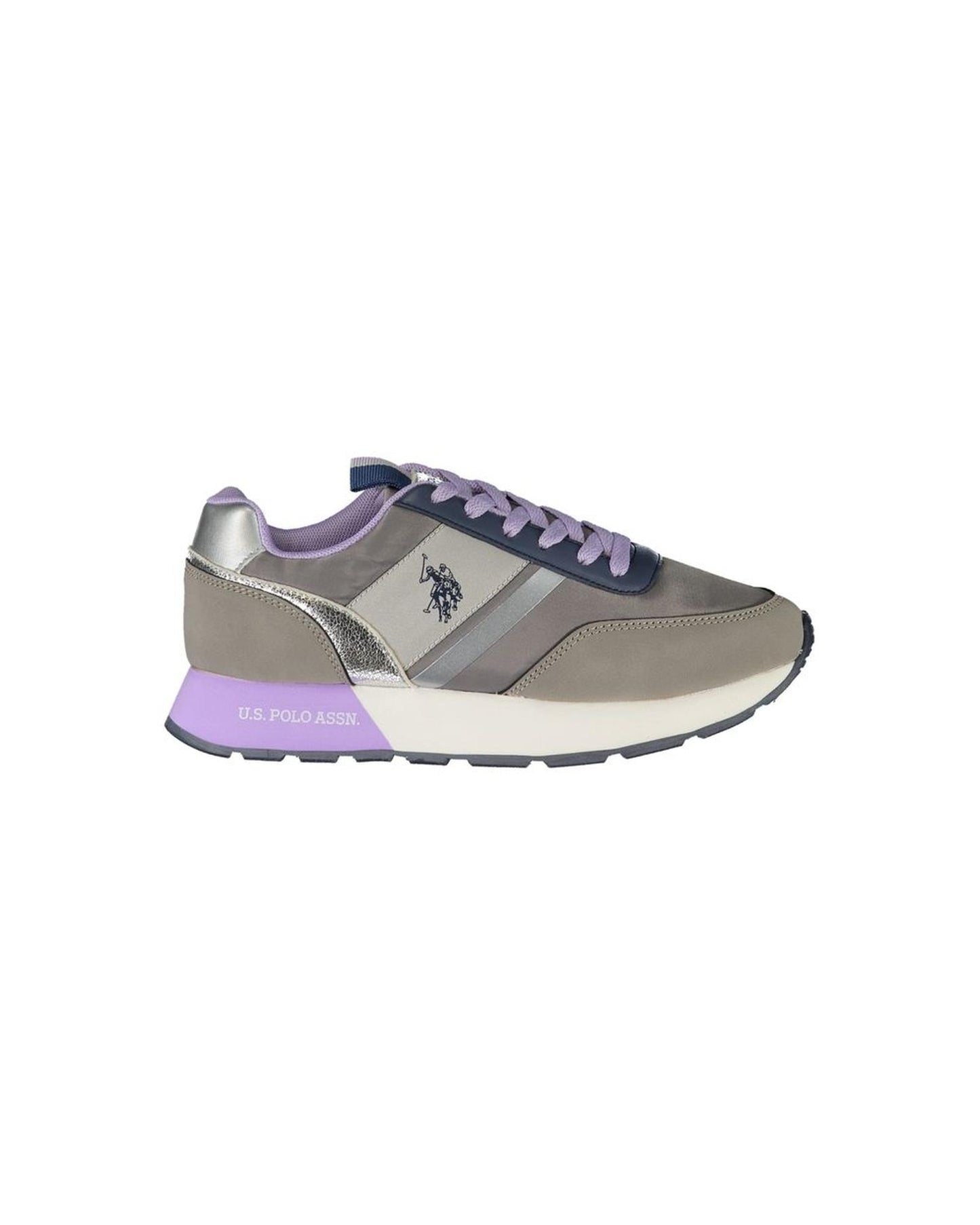 US POLO ASSN Women's Gray Polyester Sneaker - 39 EU